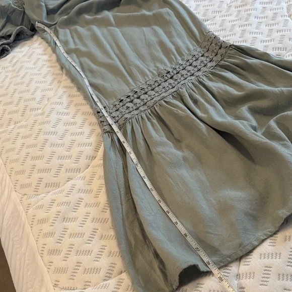 Japna Green Jumpsuit with Lace Trim Size Medium - Picture 13 of 13